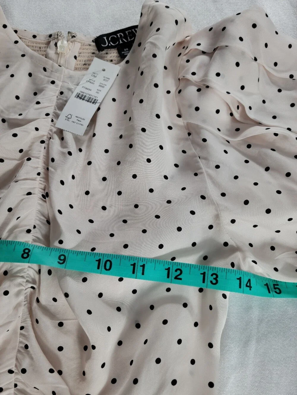 J Crew Veranda shirt in dot print CP650 Size 00 NEW